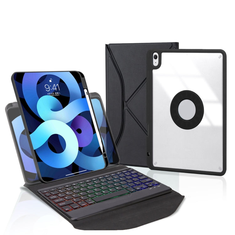 Z11BS ペンスロット バックライト Bluetoothキーボード レザータブレットケース、iPad Pro 11 2021/2020/2018用、iPad Air 11 2025 / 2024 / Air 5 / Air 4用、iPad 10.2 2021/2020/2019用