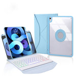 Z11BS ペンスロット バックライト Bluetoothキーボード レザータブレットケース、iPad Pro 11 2021/2020/2018用、iPad Air 11 2025 / 2024 / Air 5 / Air 4用、iPad 10.2 2021/2020/2019用
