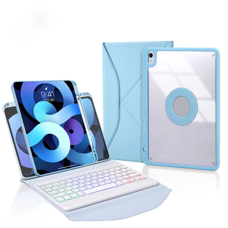 Z11BS ペンスロット バックライト Bluetoothキーボード レザータブレットケース、iPad Pro 11 2021/2020/2018用、iPad Air 11 2025 / 2024 / Air 5 / Air 4用、iPad 10.2 2021/2020/2019用
