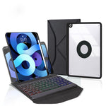 Z11BS ペンスロット バックライト Bluetoothキーボード レザータブレットケース、iPad Pro 11 2021/2020/2018用、iPad Air 11 2025 / 2024 / Air 5 / Air 4用、iPad 10.2 2021/2020/2019用