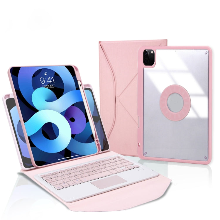 Z11B-A ペンスロット タッチパッド Bluetoothキーボード レザータブレットケース、iPad Pro 11 2021/2020/2018用、iPad Air 11 2025 / 2024 / Air 5 / Air 4用、iPad 10.2 2021/2020/2019用