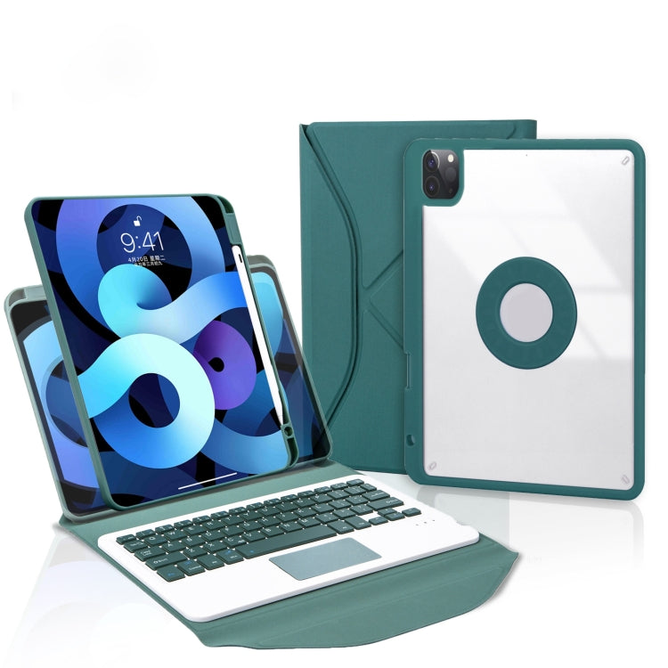Z11B-A ペンスロット タッチパッド Bluetoothキーボード レザータブレットケース、iPad Pro 11 2021/2020/2018用、iPad Air 11 2025 / 2024 / Air 5 / Air 4用、iPad 10.2 2021/2020/2019用