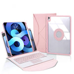 Z11B-A ペンスロット タッチパッド Bluetoothキーボード レザータブレットケース、iPad Pro 11 2021/2020/2018用、iPad Air 11 2025 / 2024 / Air 5 / Air 4用、iPad 10.2 2021/2020/2019用