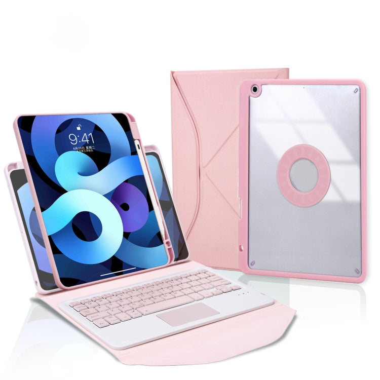 Z11B-A ペンスロット タッチパッド Bluetoothキーボード レザータブレットケース、iPad Pro 11 2021/2020/2018用、iPad Air 11 2025 / 2024 / Air 5 / Air 4用、iPad 10.2 2021/2020/2019用