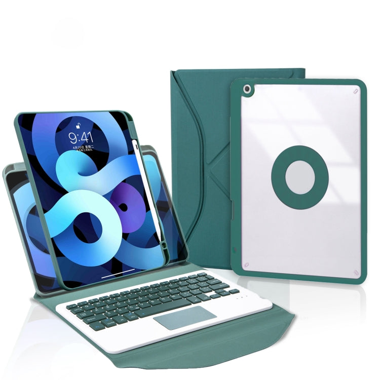 Z11B-A ペンスロット タッチパッド Bluetoothキーボード レザータブレットケース、iPad Pro 11 2021/2020/2018用、iPad Air 11 2025 / 2024 / Air 5 / Air 4用、iPad 10.2 2021/2020/2019用