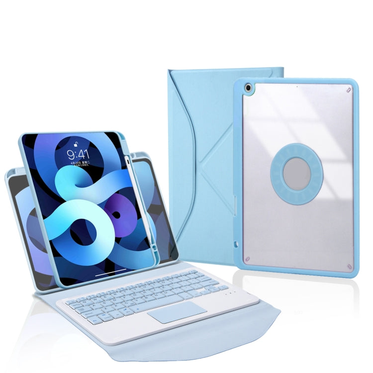 Z11B-A ペンスロット タッチパッド Bluetoothキーボード レザータブレットケース、iPad Pro 11 2021/2020/2018用、iPad Air 11 2025 / 2024 / Air 5 / Air 4用、iPad 10.2 2021/2020/2019用
