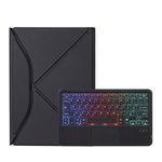 Z11B-AS ペンスロット タッチパッド バックライト Bluetoothキーボード レザータブレットケース、iPad Pro 11 2021/2020/2018用、iPad Air 11 2025 / 2024 / Air 5 / Air 4用、iPad 10.2 2021/2020/2019用