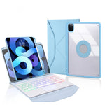 Z11B-AS ペンスロット タッチパッド バックライト Bluetoothキーボード レザータブレットケース、iPad Pro 11 2021/2020/2018用、iPad Air 11 2025 / 2024 / Air 5 / Air 4用、iPad 10.2 2021/2020/2019用