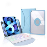 Z11B-AS ペンスロット タッチパッド バックライト Bluetoothキーボード レザータブレットケース、iPad Pro 11 2021/2020/2018用、iPad Air 11 2025 / 2024 / Air 5 / Air 4用、iPad 10.2 2021/2020/2019用