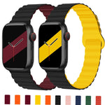 リバースバックルマグネットシリコンウォッチバンド Apple Watchシリーズ用, 7 45mm / 6&SE&5&4 44mm / 3&2&1 42mm, 7 41mm / 6&SE&5&4 40mm / 3&2&1 38mm
