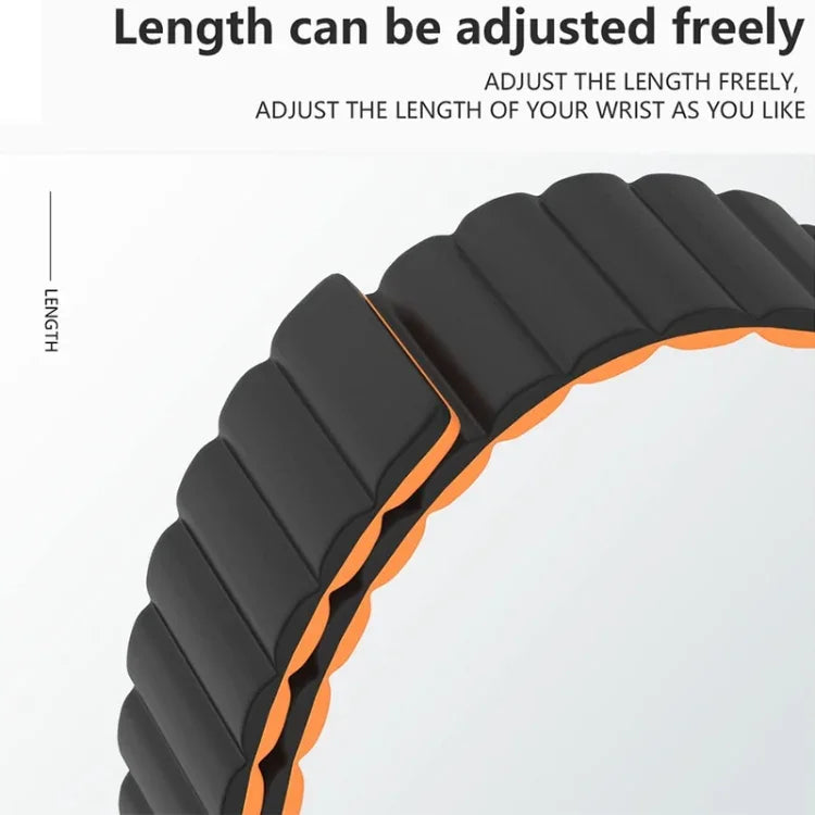 リバースバックルマグネットシリコンウォッチバンド Apple Watchシリーズ用, 7 45mm / 6&SE&5&4 44mm / 3&2&1 42mm, 7 41mm / 6&SE&5&4 40mm / 3&2&1 38mm