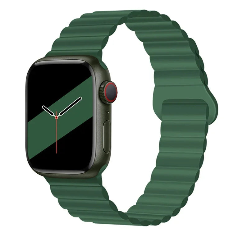 リバースバックルマグネットシリコンウォッチバンド Apple Watchシリーズ用, 7 45mm / 6&SE&5&4 44mm / 3&2&1 42mm, 7 41mm / 6&SE&5&4 40mm / 3&2&1 38mm