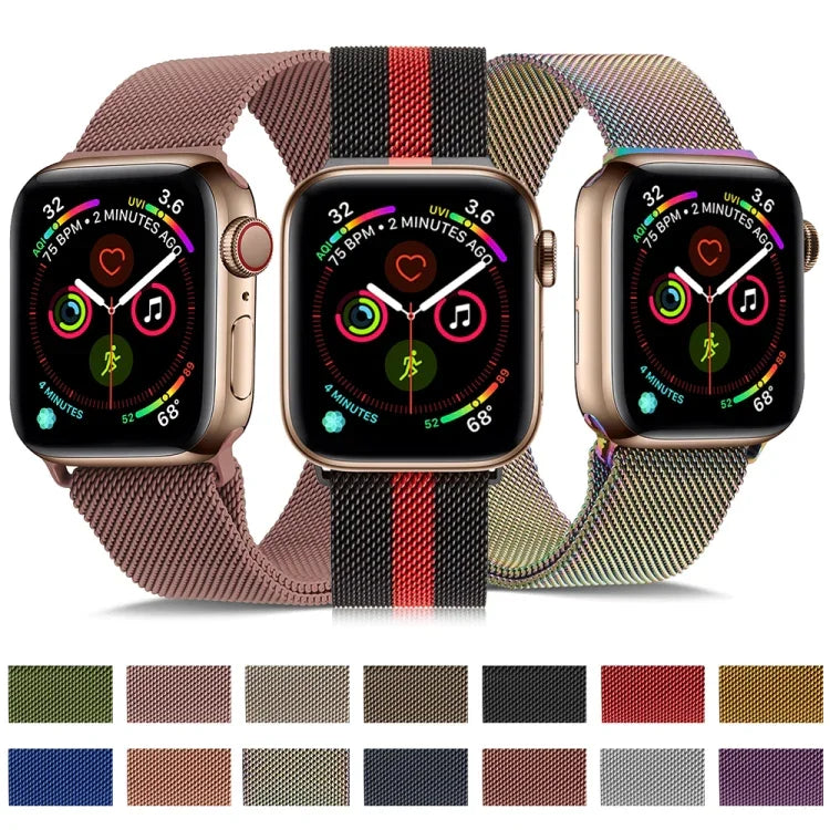 ミラネーゼステンレススチールウォッチバンド Apple Watchシリーズ用, 7 45mm / 6&SE&5&4 44mm / 3&2&1 42mm, 7 41mm / 6&SE&5&4 40mm / 3&2&1 38mm