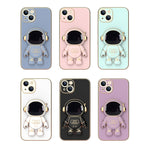 Plating Astronaut Holder Phone Case, For iPhone 12 Pro, For iPhone 12, For iPhone 12 mini, For iPhone 11 Pro Max, For iPhone 11 Pro