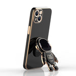 Plating Astronaut Holder Phone Case, For iPhone 12 Pro, For iPhone 12, For iPhone 12 mini, For iPhone 11 Pro Max, For iPhone 11 Pro