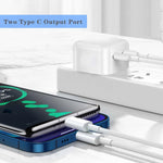 PD 50W デュアルUSB-C / Type-Cポート充電器、PD 50W EUプラグ、PD 50W USプラグ
