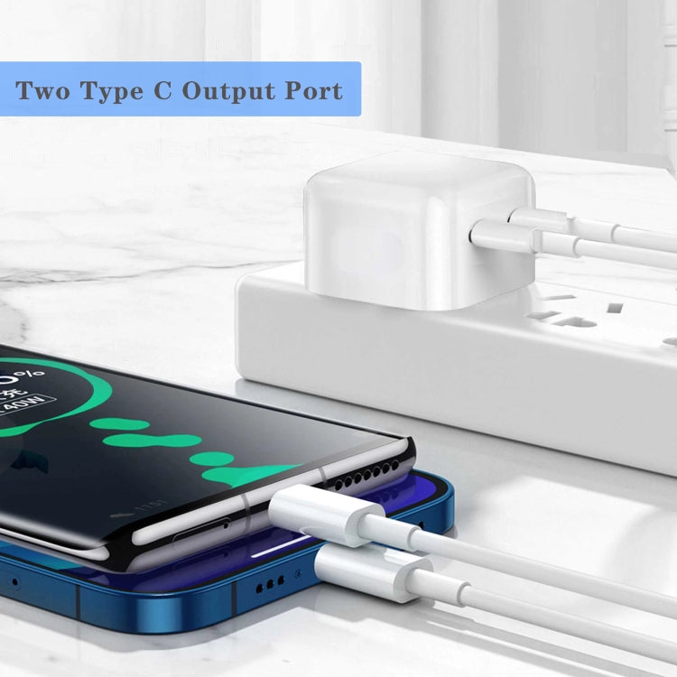 PD 50W デュアルUSB-C / Type-Cポート充電器、PD 50W EUプラグ、PD 50W USプラグ