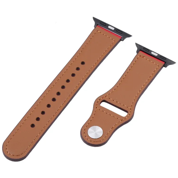 Apple Watchシリーズ用PUレザーブラックバックルウォッチバンド, 7 45mm / 6&SE&5&4 44mm / 3&2&1 42mm, 7 41mm / 6&SE&5&4 40mm / 3&2&1 38mm