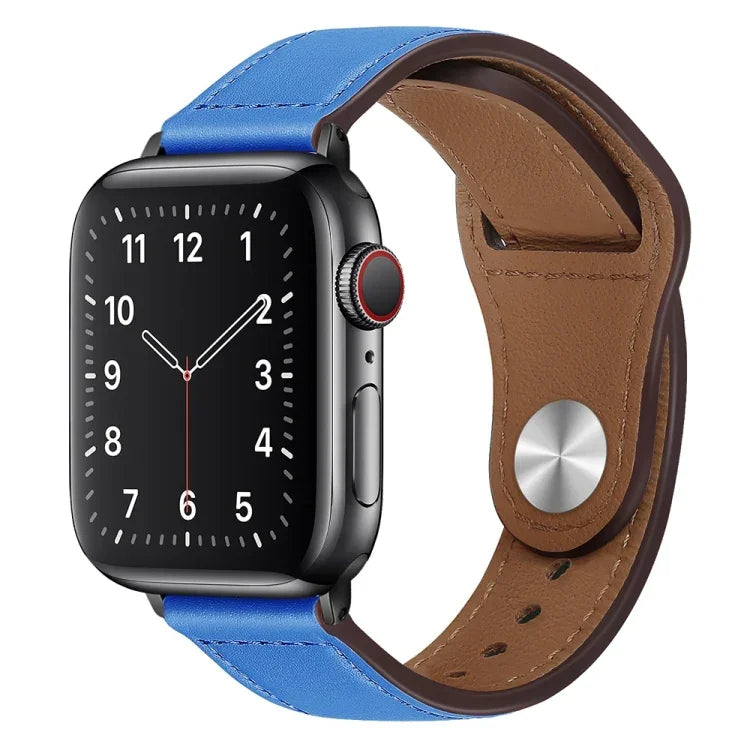 Apple Watchシリーズ用PUレザーブラックバックルウォッチバンド, 7 45mm / 6&SE&5&4 44mm / 3&2&1 42mm, 7 41mm / 6&SE&5&4 40mm / 3&2&1 38mm