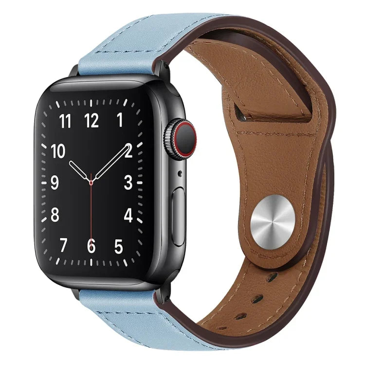 Apple Watchシリーズ用PUレザーブラックバックルウォッチバンド, 7 45mm / 6&SE&5&4 44mm / 3&2&1 42mm, 7 41mm / 6&SE&5&4 40mm / 3&2&1 38mm
