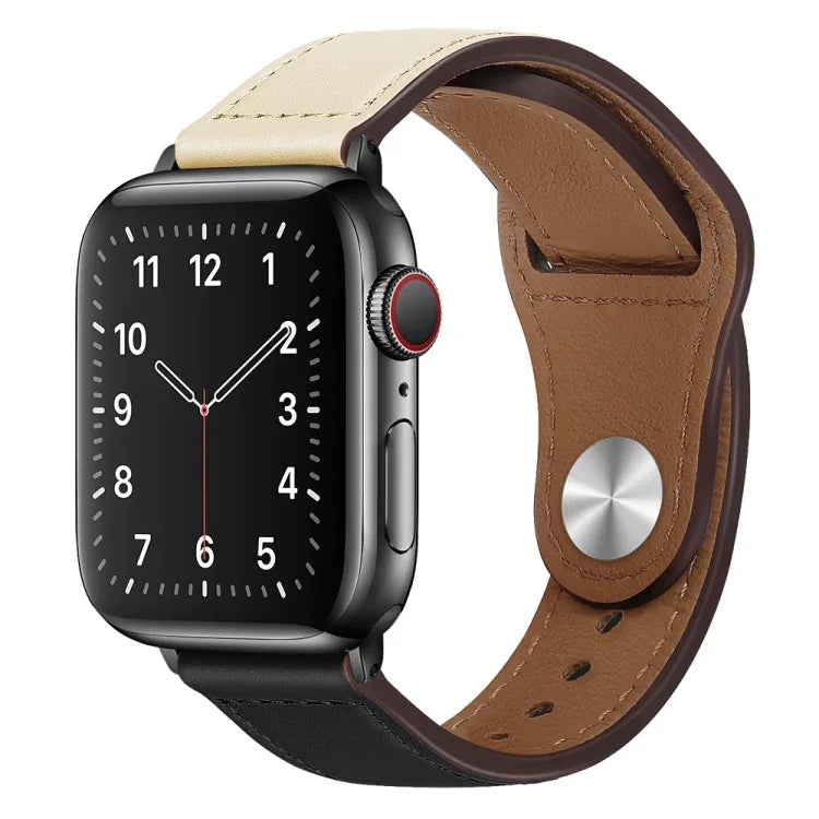 Apple Watchシリーズ用PUレザーブラックバックルウォッチバンド, 7 45mm / 6&SE&5&4 44mm / 3&2&1 42mm, 7 41mm / 6&SE&5&4 40mm / 3&2&1 38mm