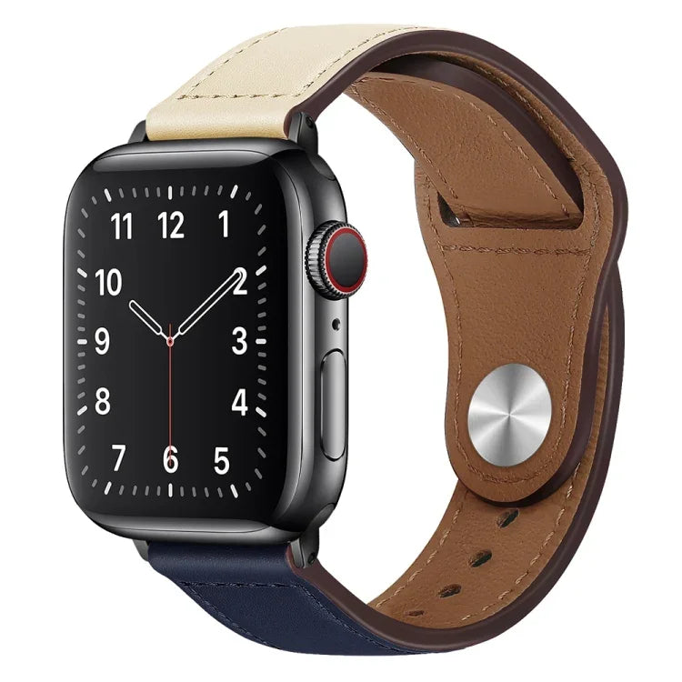 Apple Watchシリーズ用PUレザーブラックバックルウォッチバンド, 7 45mm / 6&SE&5&4 44mm / 3&2&1 42mm, 7 41mm / 6&SE&5&4 40mm / 3&2&1 38mm