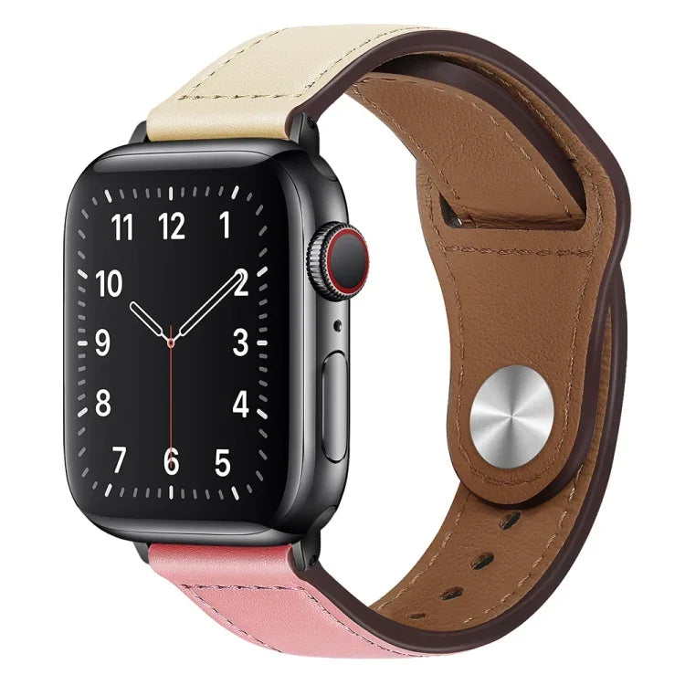 Apple Watchシリーズ用PUレザーブラックバックルウォッチバンド, 7 45mm / 6&SE&5&4 44mm / 3&2&1 42mm, 7 41mm / 6&SE&5&4 40mm / 3&2&1 38mm