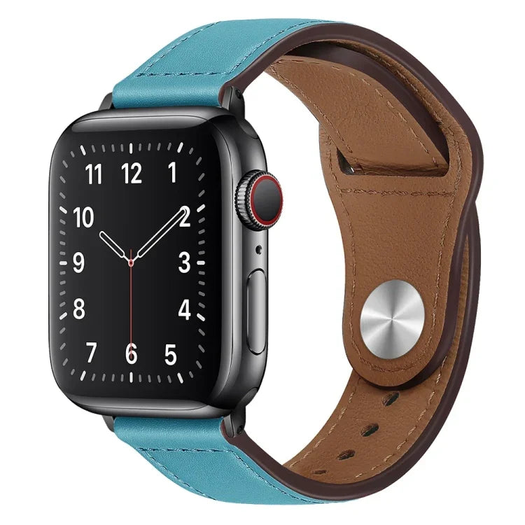 Apple Watchシリーズ用PUレザーブラックバックルウォッチバンド, 7 45mm / 6&SE&5&4 44mm / 3&2&1 42mm, 7 41mm / 6&SE&5&4 40mm / 3&2&1 38mm