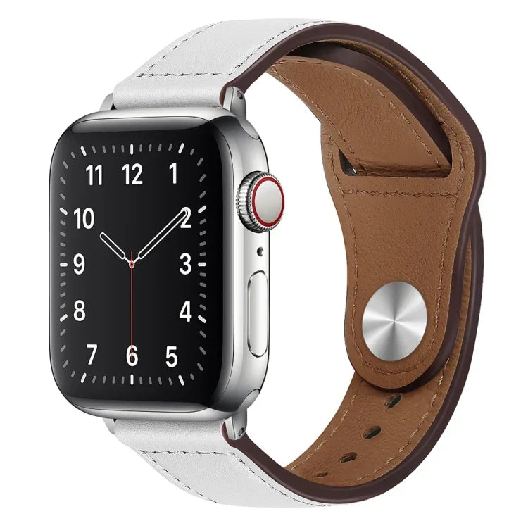 Apple Watchシリーズ用PUレザーシルバーバックルウォッチバンド, 7 45mm / 6&SE&5&4 44mm / 3&2&1 42mm, 7 41mm / 6&SE&5&4 40mm / 3&2&1 38mm