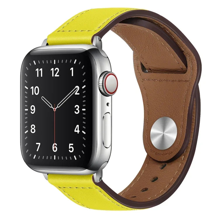 Apple Watchシリーズ用PUレザーシルバーバックルウォッチバンド, 7 45mm / 6&SE&5&4 44mm / 3&2&1 42mm, 7 41mm / 6&SE&5&4 40mm / 3&2&1 38mm