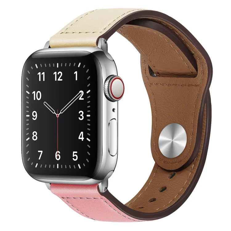Apple Watchシリーズ用PUレザーシルバーバックルウォッチバンド, 7 45mm / 6&SE&5&4 44mm / 3&2&1 42mm, 7 41mm / 6&SE&5&4 40mm / 3&2&1 38mm