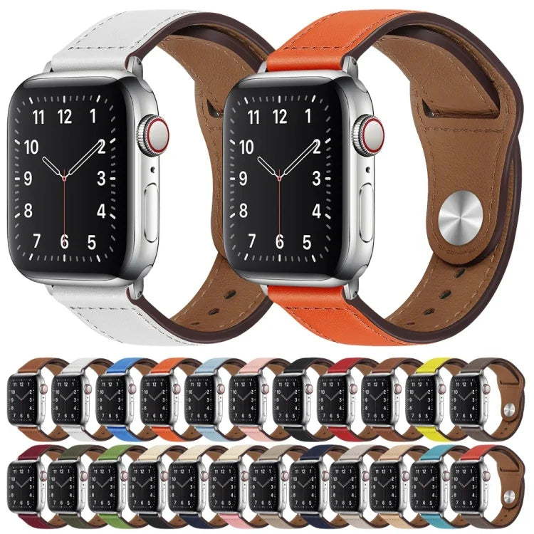 Apple Watchシリーズ用PUレザーシルバーバックルウォッチバンド, 7 45mm / 6&SE&5&4 44mm / 3&2&1 42mm, 7 41mm / 6&SE&5&4 40mm / 3&2&1 38mm