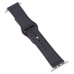 Apple Watchシリーズ用PUレザーシルバーバックルウォッチバンド, 7 45mm / 6&SE&5&4 44mm / 3&2&1 42mm, 7 41mm / 6&SE&5&4 40mm / 3&2&1 38mm