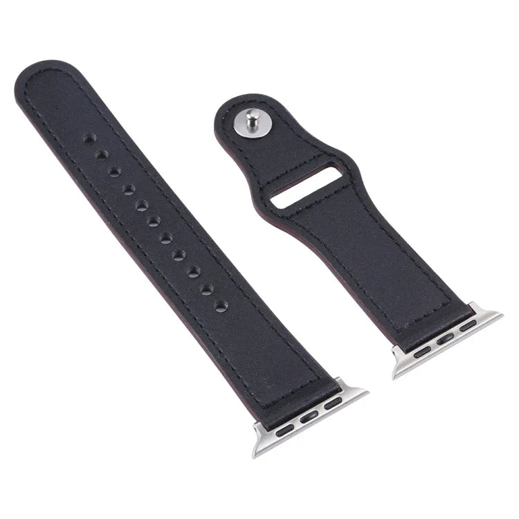 Apple Watchシリーズ用PUレザーシルバーバックルウォッチバンド, 7 45mm / 6&SE&5&4 44mm / 3&2&1 42mm, 7 41mm / 6&SE&5&4 40mm / 3&2&1 38mm