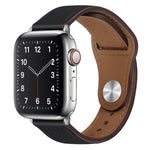 Apple Watchシリーズ用PUレザーシルバーバックルウォッチバンド, 7 45mm / 6&SE&5&4 44mm / 3&2&1 42mm, 7 41mm / 6&SE&5&4 40mm / 3&2&1 38mm