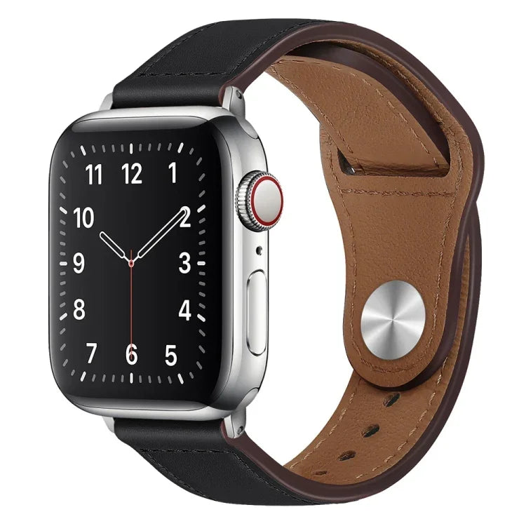 Apple Watchシリーズ用PUレザーシルバーバックルウォッチバンド, 7 45mm / 6&SE&5&4 44mm / 3&2&1 42mm, 7 41mm / 6&SE&5&4 40mm / 3&2&1 38mm