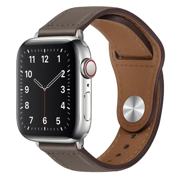Apple Watchシリーズ用PUレザーシルバーバックルウォッチバンド, 7 45mm / 6&SE&5&4 44mm / 3&2&1 42mm, 7 41mm / 6&SE&5&4 40mm / 3&2&1 38mm