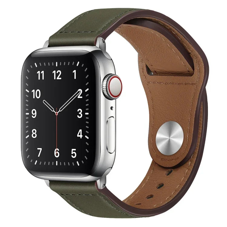 Apple Watchシリーズ用PUレザーシルバーバックルウォッチバンド, 7 45mm / 6&SE&5&4 44mm / 3&2&1 42mm, 7 41mm / 6&SE&5&4 40mm / 3&2&1 38mm