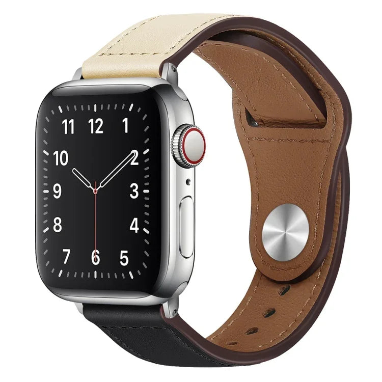 Apple Watchシリーズ用PUレザーシルバーバックルウォッチバンド, 7 45mm / 6&SE&5&4 44mm / 3&2&1 42mm, 7 41mm / 6&SE&5&4 40mm / 3&2&1 38mm