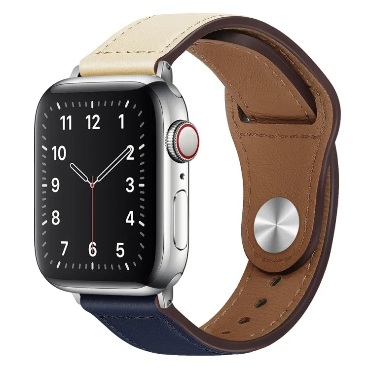 Apple Watchシリーズ用PUレザーシルバーバックルウォッチバンド, 7 45mm / 6&SE&5&4 44mm / 3&2&1 42mm, 7 41mm / 6&SE&5&4 40mm / 3&2&1 38mm