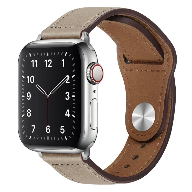 Apple Watchシリーズ用PUレザーシルバーバックルウォッチバンド, 7 45mm / 6&SE&5&4 44mm / 3&2&1 42mm, 7 41mm / 6&SE&5&4 40mm / 3&2&1 38mm