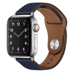 Apple Watchシリーズ用PUレザーシルバーバックルウォッチバンド, 7 45mm / 6&SE&5&4 44mm / 3&2&1 42mm, 7 41mm / 6&SE&5&4 40mm / 3&2&1 38mm