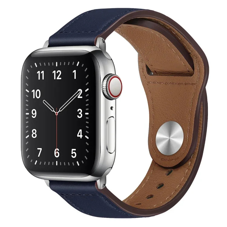 Apple Watchシリーズ用PUレザーシルバーバックルウォッチバンド, 7 45mm / 6&SE&5&4 44mm / 3&2&1 42mm, 7 41mm / 6&SE&5&4 40mm / 3&2&1 38mm