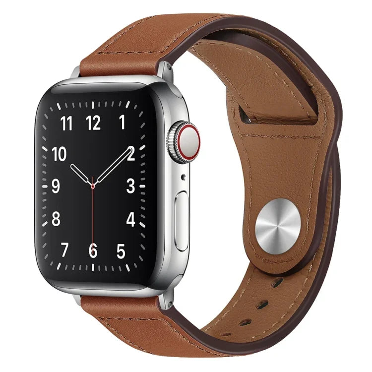 Apple Watchシリーズ用PUレザーシルバーバックルウォッチバンド, 7 45mm / 6&SE&5&4 44mm / 3&2&1 42mm, 7 41mm / 6&SE&5&4 40mm / 3&2&1 38mm