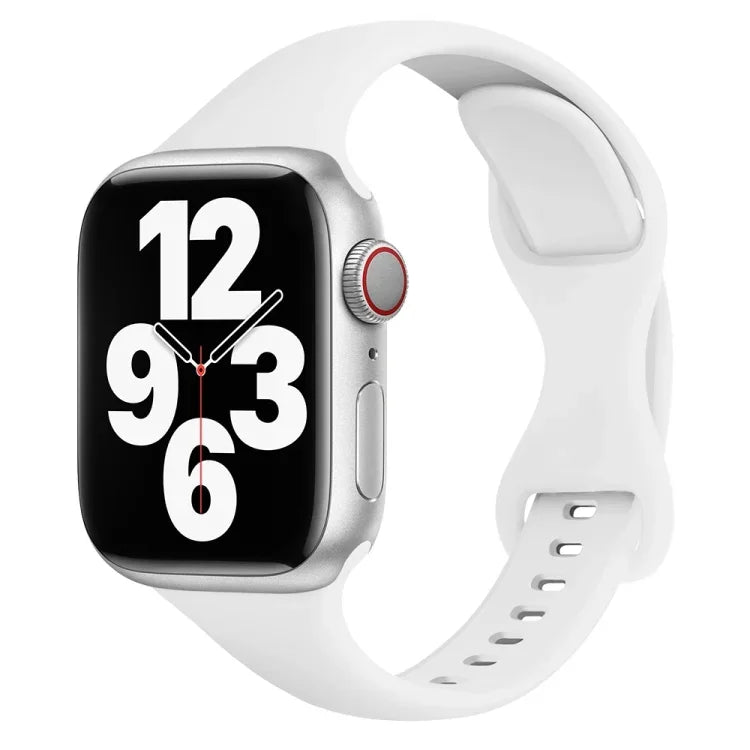 小さめウエストバタフライバックルウォッチバンド, Apple Watchシリーズ用, 7 45mm / 6&SE&5&4 44mm / 3&2&1 42mm, 7 41mm / 6&SE&5&4 40mm / 3&2&1 38mm