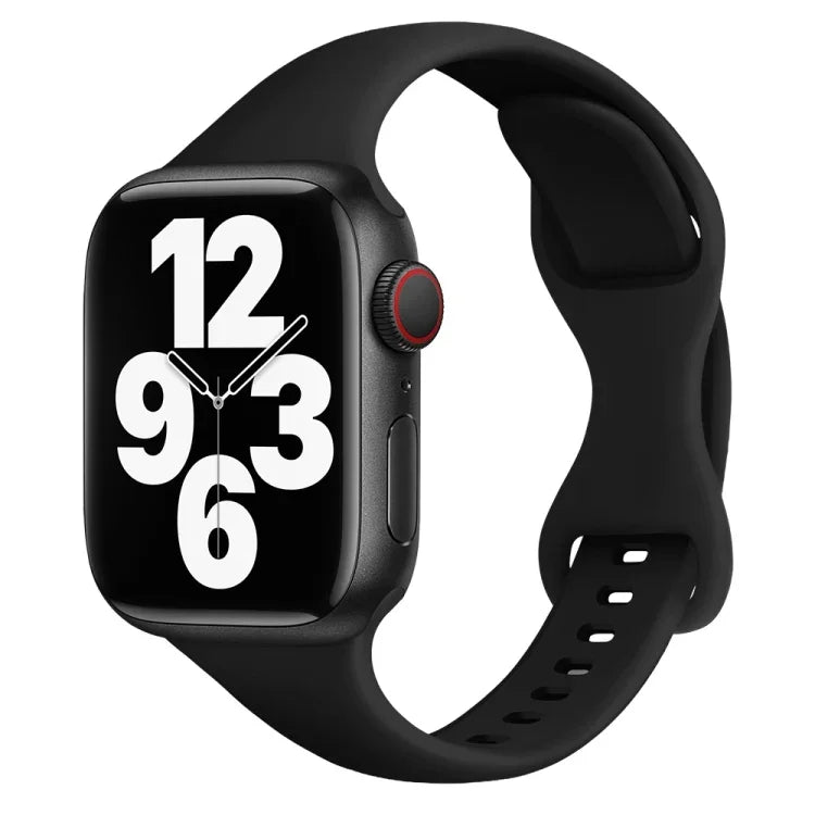 小さめウエストバタフライバックルウォッチバンド, Apple Watchシリーズ用, 7 45mm / 6&SE&5&4 44mm / 3&2&1 42mm, 7 41mm / 6&SE&5&4 40mm / 3&2&1 38mm