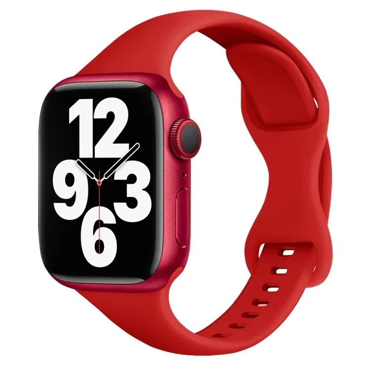 小さめウエストバタフライバックルウォッチバンド, Apple Watchシリーズ用, 7 45mm / 6&SE&5&4 44mm / 3&2&1 42mm, 7 41mm / 6&SE&5&4 40mm / 3&2&1 38mm