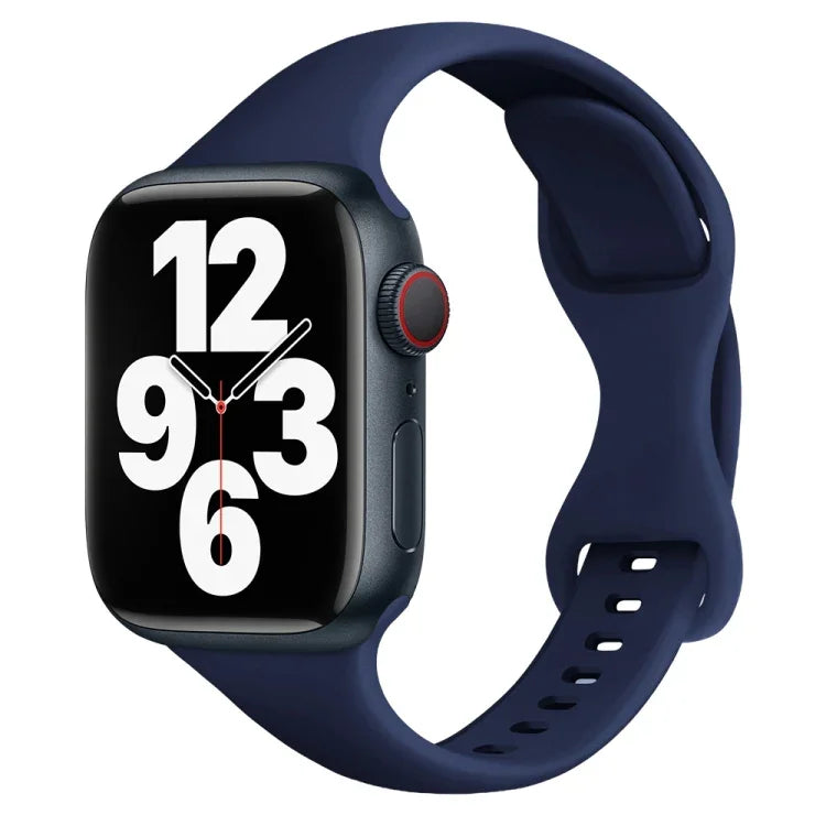 小さめウエストバタフライバックルウォッチバンド, Apple Watchシリーズ用, 7 45mm / 6&SE&5&4 44mm / 3&2&1 42mm, 7 41mm / 6&SE&5&4 40mm / 3&2&1 38mm
