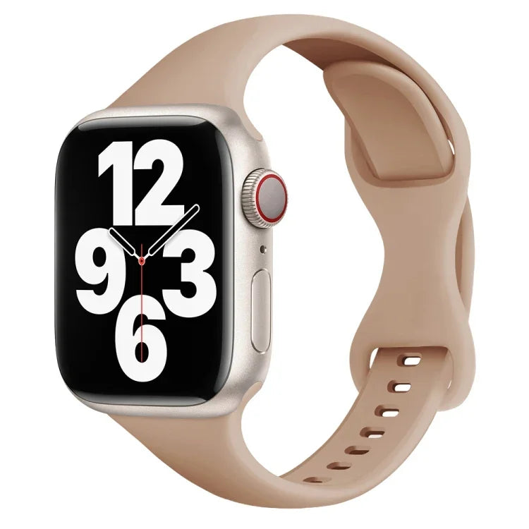 小さめウエストバタフライバックルウォッチバンド, Apple Watchシリーズ用, 7 45mm / 6&SE&5&4 44mm / 3&2&1 42mm, 7 41mm / 6&SE&5&4 40mm / 3&2&1 38mm