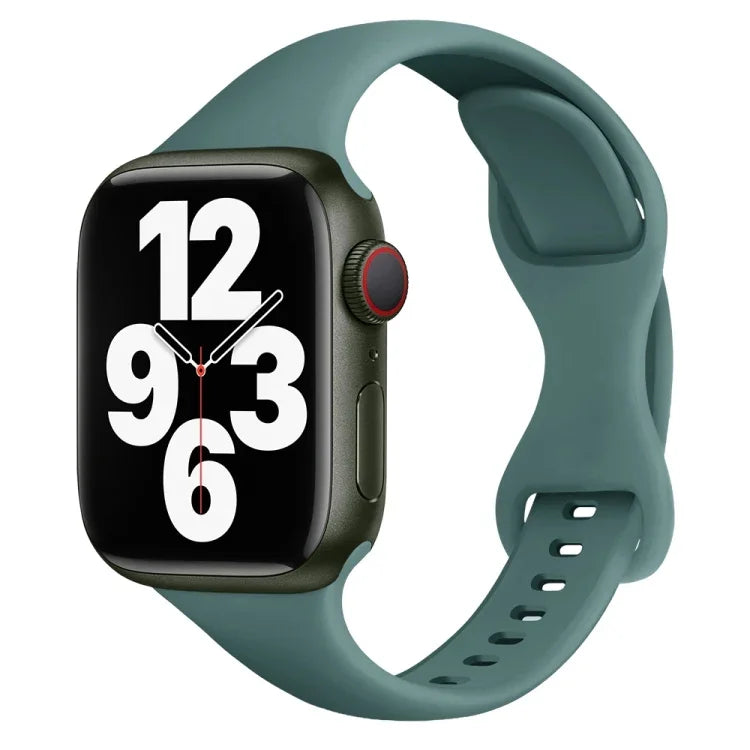 小さめウエストバタフライバックルウォッチバンド, Apple Watchシリーズ用, 7 45mm / 6&SE&5&4 44mm / 3&2&1 42mm, 7 41mm / 6&SE&5&4 40mm / 3&2&1 38mm